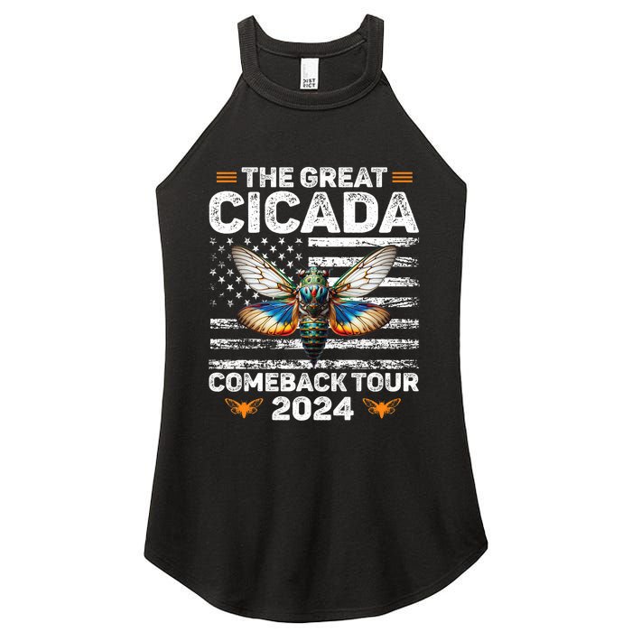 Great Cicada Come Back 2024 Cicada Invasion 2024 Women's Perfect Tri Rocker Tank