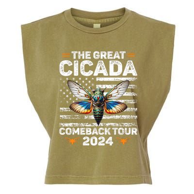 Great Cicada Come Back 2024 Cicada Invasion 2024 Garment-Dyed Women's Muscle Tee