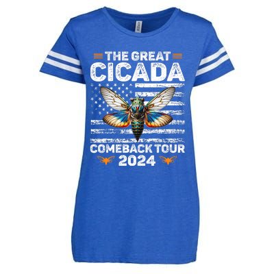 Great Cicada Come Back 2024 Cicada Invasion 2024 Enza Ladies Jersey Football T-Shirt