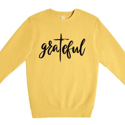 Grateful Cross Christianity Premium Crewneck Sweatshirt