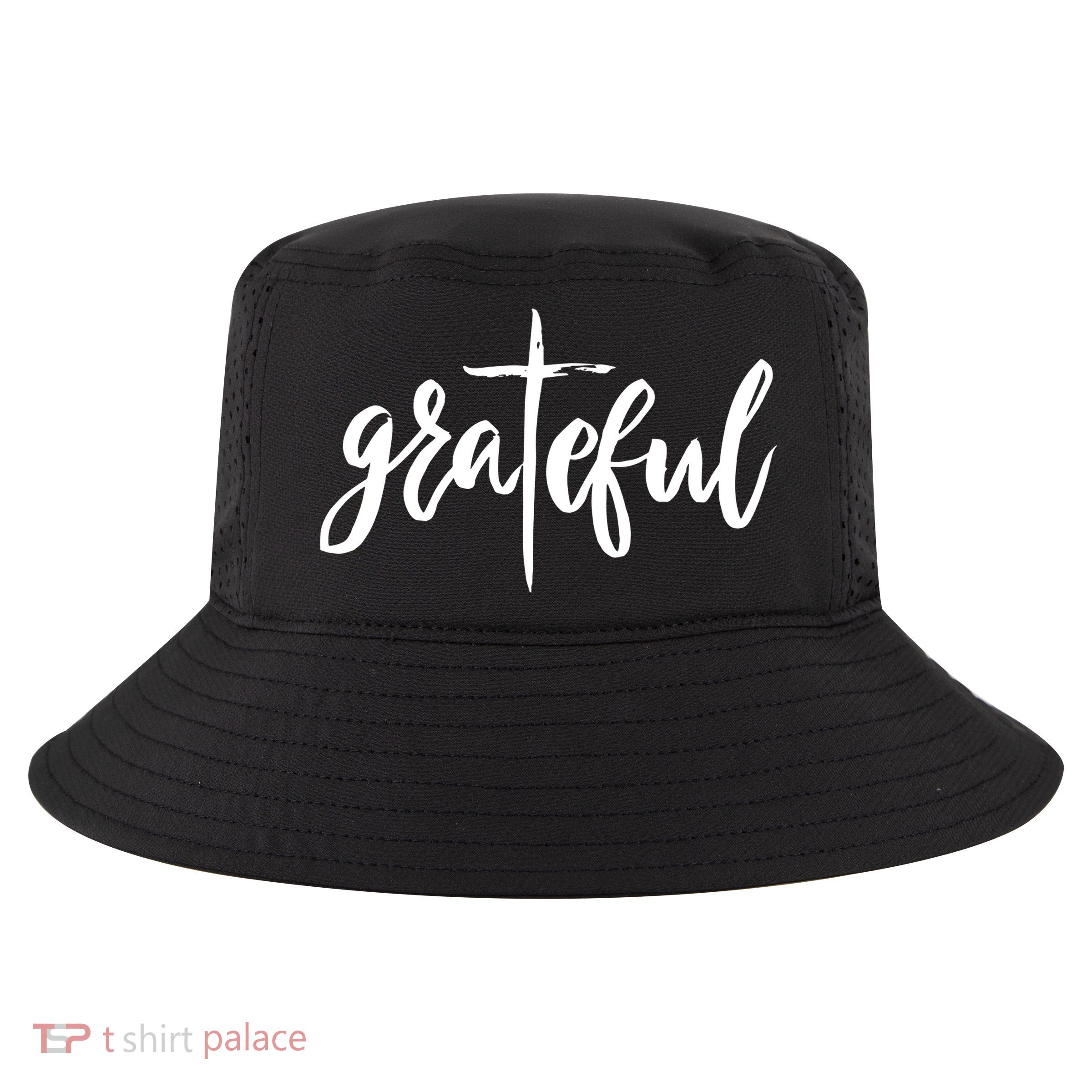 Grateful Cross Christianity Cool Comfort Performance Bucket Hat