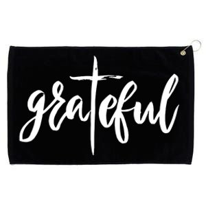 Grateful Cross Christianity Grommeted Golf Towel