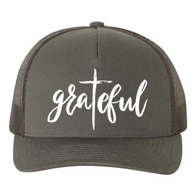 Grateful Cross Christianity Yupoong Adult 5-Panel Trucker Hat