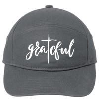 Grateful Cross Christianity 7-Panel Snapback Hat