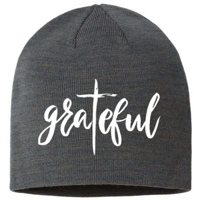 Grateful Cross Christianity Sustainable Beanie