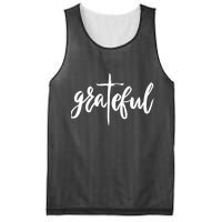 Grateful Cross Christianity Mesh Reversible Basketball Jersey Tank