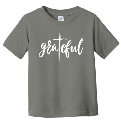 Grateful Cross Christianity Toddler T-Shirt