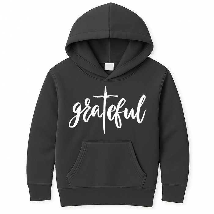 Grateful Cross Christianity Kids Hoodie