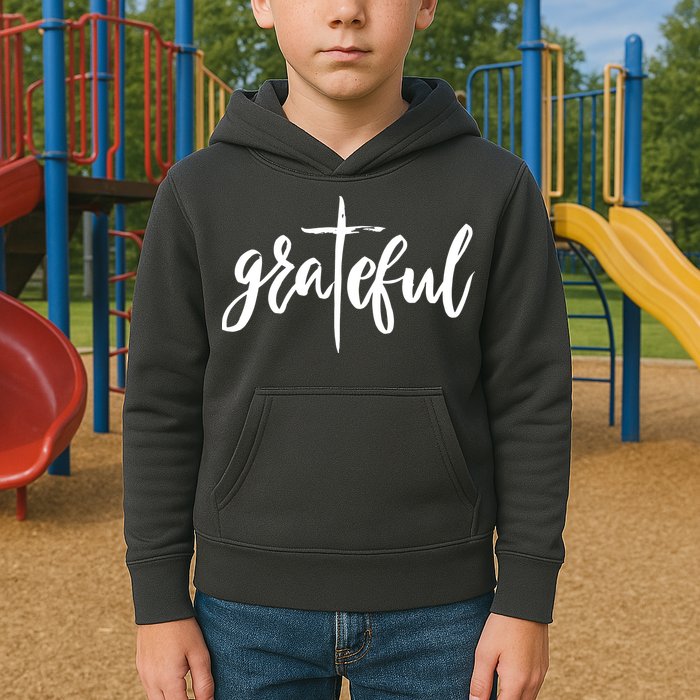 Grateful Cross Christianity Kids Hoodie