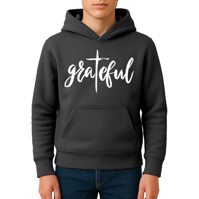 Grateful Cross Christianity Kids Hoodie