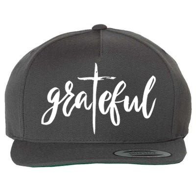 Grateful Cross Christianity Wool Snapback Cap