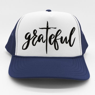 Grateful Cross Christianity Trucker Hat