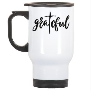 Grateful Cross Christianity Stainless Steel Travel Mug