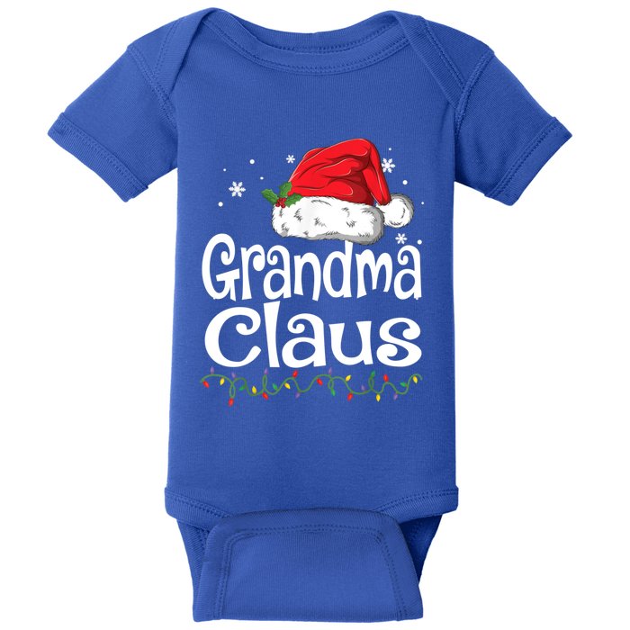 Grandma Claus Cute Gift Christmas Pajama Family Matching Xmas Gift Baby Bodysuit