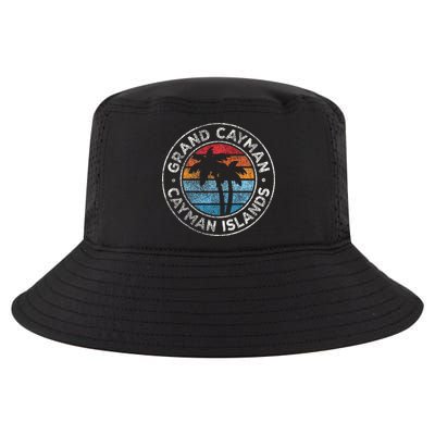 Grand Cayman Cayman Islands Vintage Graphic Retro 70s Cool Comfort Performance Bucket Hat