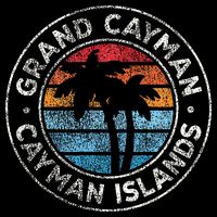 Grand Cayman Cayman Islands Vintage Graphic Retro 70s Doggie Tank