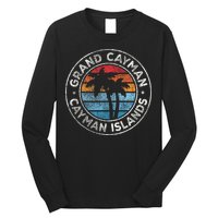 Grand Cayman Cayman Islands Vintage Graphic Retro 70s Long Sleeve Shirt