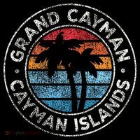 Grand Cayman Cayman Islands Vintage Graphic Retro 70s Tall T-Shirt