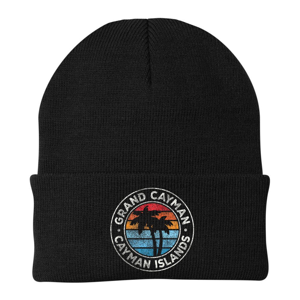 Grand Cayman Cayman Islands Vintage Graphic Retro 70s Beanie