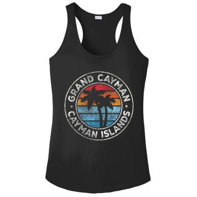Grand Cayman Cayman Islands Vintage Graphic Retro 70s Ladies PosiCharge Competitor Racerback Tank