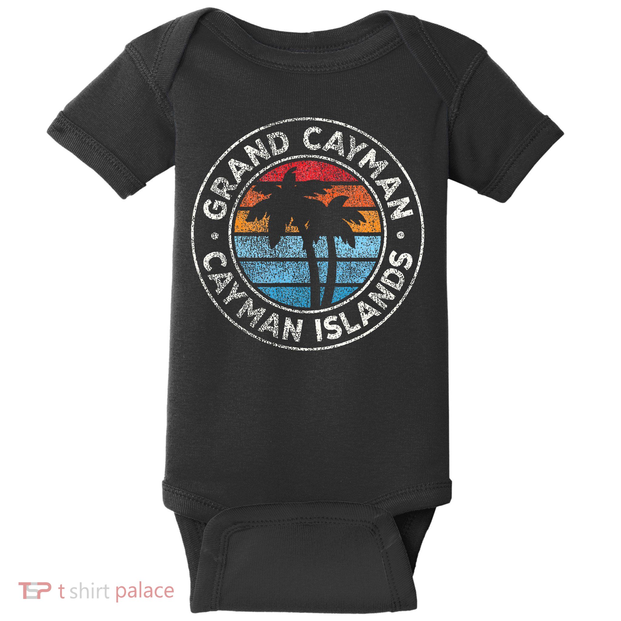 Grand Cayman Cayman Islands Vintage Graphic Retro 70s Baby Bodysuit