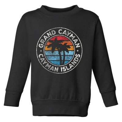 Grand Cayman Cayman Islands Vintage Graphic Retro 70s Toddler Sweatshirt