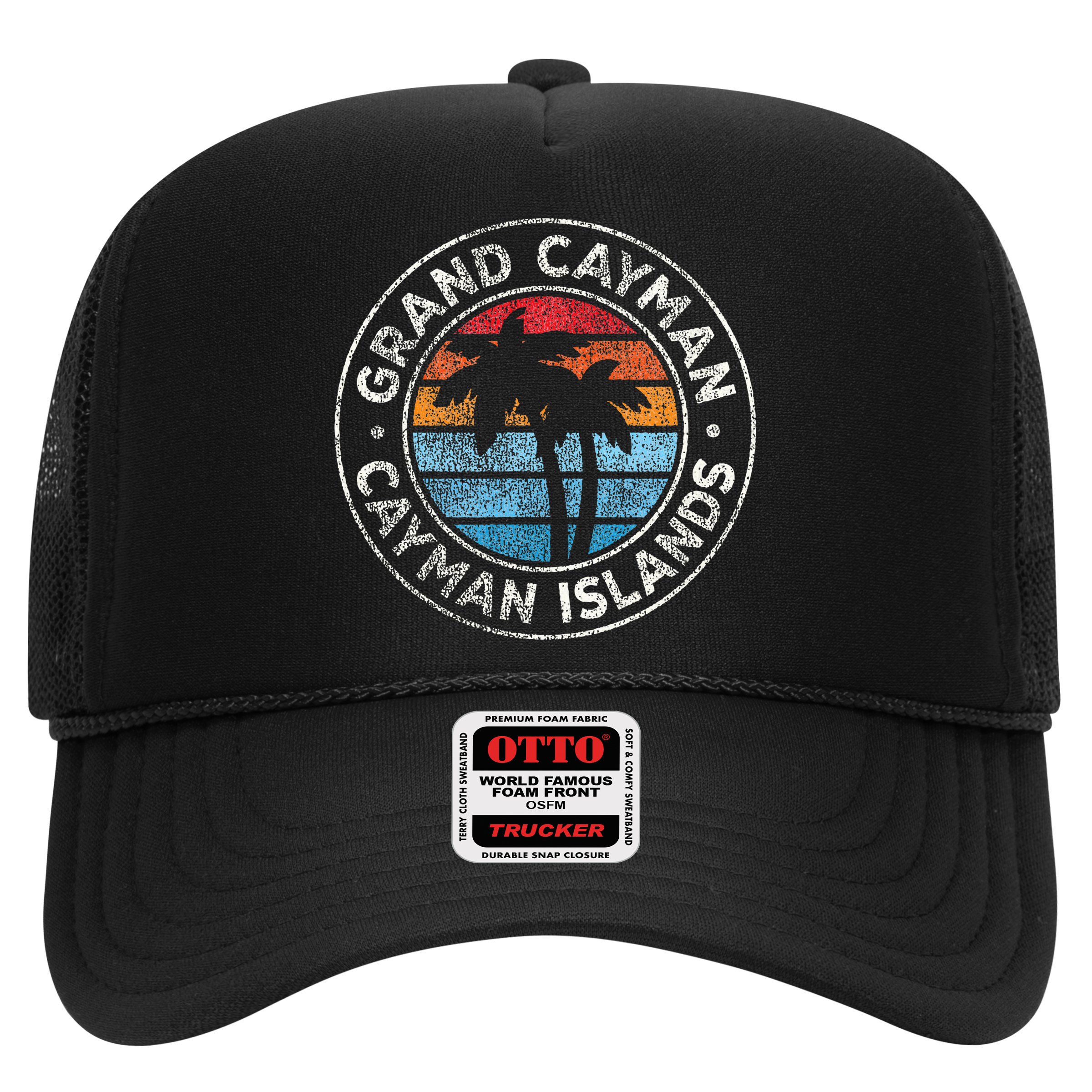 Grand Cayman Cayman Islands Vintage Graphic Retro 70s Hat