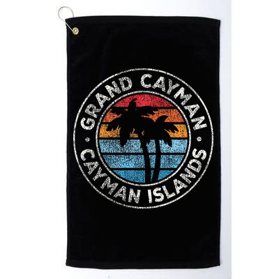 Grand Cayman Cayman Islands Vintage Graphic Retro 70s Golf Towel