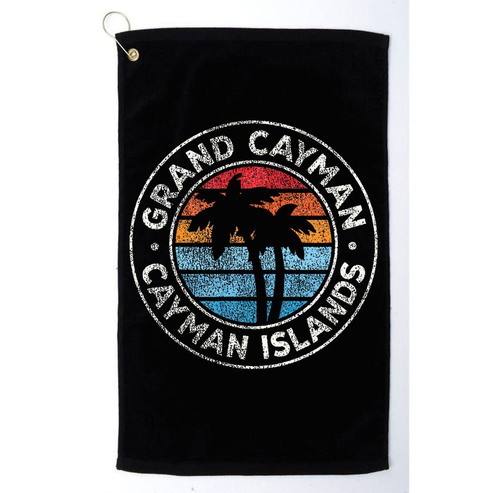 Grand Cayman Cayman Islands Vintage Graphic Retro 70s Golf Towel