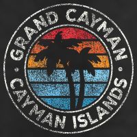 Grand Cayman Cayman Islands Vintage Graphic Retro 70s Golf Towel