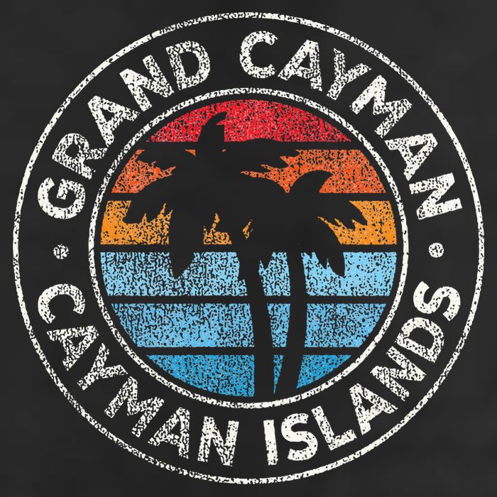 Grand Cayman Cayman Islands Vintage Graphic Retro 70s Golf Towel