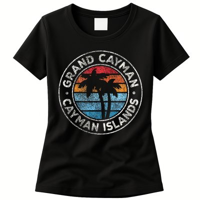 Grand Cayman Cayman Islands Vintage Graphic Retro 70s Womens T-Shirt