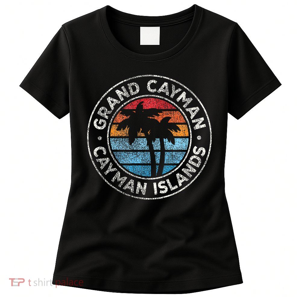 Grand Cayman Cayman Islands Vintage Graphic Retro 70s Womens T-Shirt