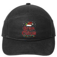 Gram Claus Christmas Pajama Matching Family Xmas Lights Gift 7-Panel Snapback Hat