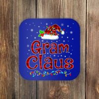 Gram Claus Christmas Pajama Matching Family Xmas Lights Gift Coaster