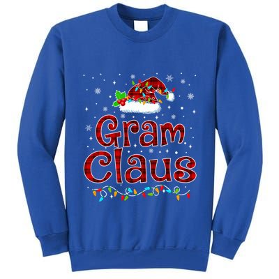 Gram Claus Christmas Pajama Matching Family Xmas Lights Gift Tall Sweatshirt