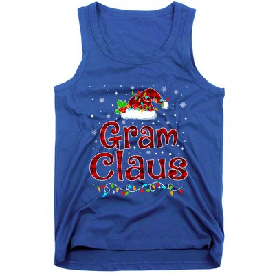 Gram Claus Christmas Pajama Matching Family Xmas Lights Gift Tank Top