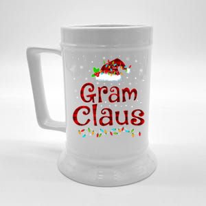 Gram Claus Christmas Pajama Matching Family Xmas Lights Gift Beer Stein