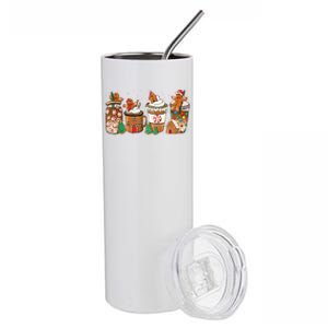 Gingerbread Cookie Christmas Coffee Cups Latte Drink Outfit Stainless Steel Tumbler