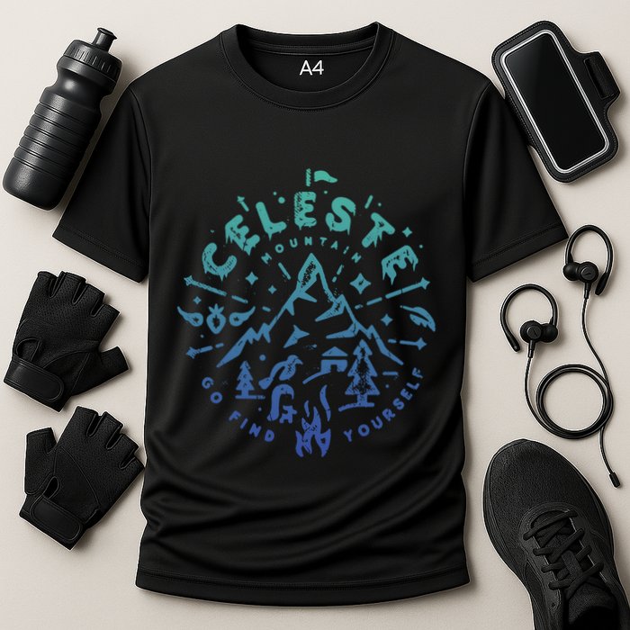 Graphic Celestes Classic Videogame Mountain Go Find Yourself Cute Gift Performance Shirt