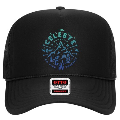 Graphic Celestes Classic Videogame Mountain Go Find Yourself Cute Gift Trucker Hat