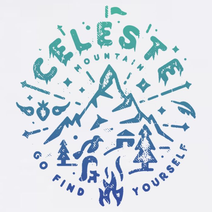 Graphic Celestes Classic Videogame Mountain Go Find Yourself Cute Gift Garment-Dyed Sweatshirt