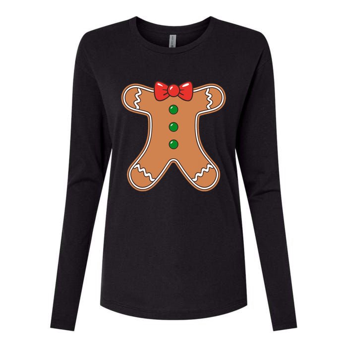 Gingerbread Cookie Costume Womens Cotton Relaxed Long Sleeve T-Shirt