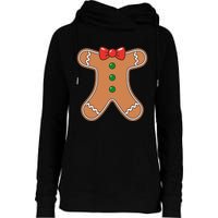 Gingerbread Cookie Costume Womens Funnel Neck Pullover Hood