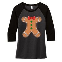 Gingerbread Cookie Costume Women's Tri-Blend 3/4-Sleeve Raglan Shirt