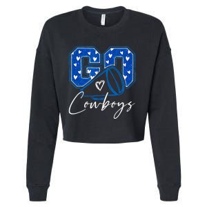 Go Cheer Cowboys Cropped Pullover Crew