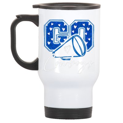 Go Cheer Cowboys Stainless Steel Travel Mug