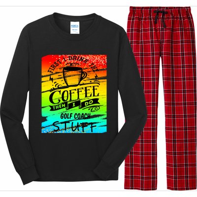 Golf Coach Coffee Gift Long Sleeve Pajama Set