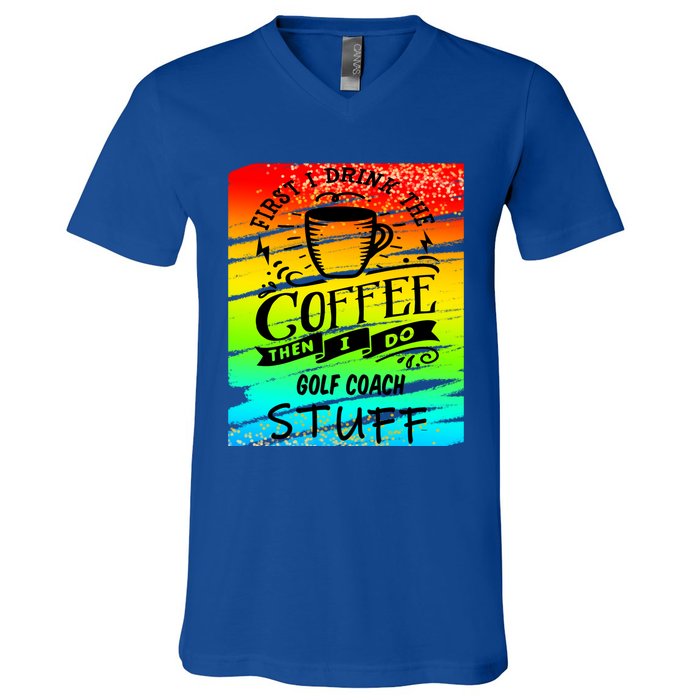 Golf Coach Coffee Gift V-Neck T-Shirt