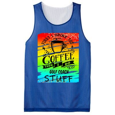 Golf Coach Coffee Gift Mesh Reversible Basketball Jersey Tank